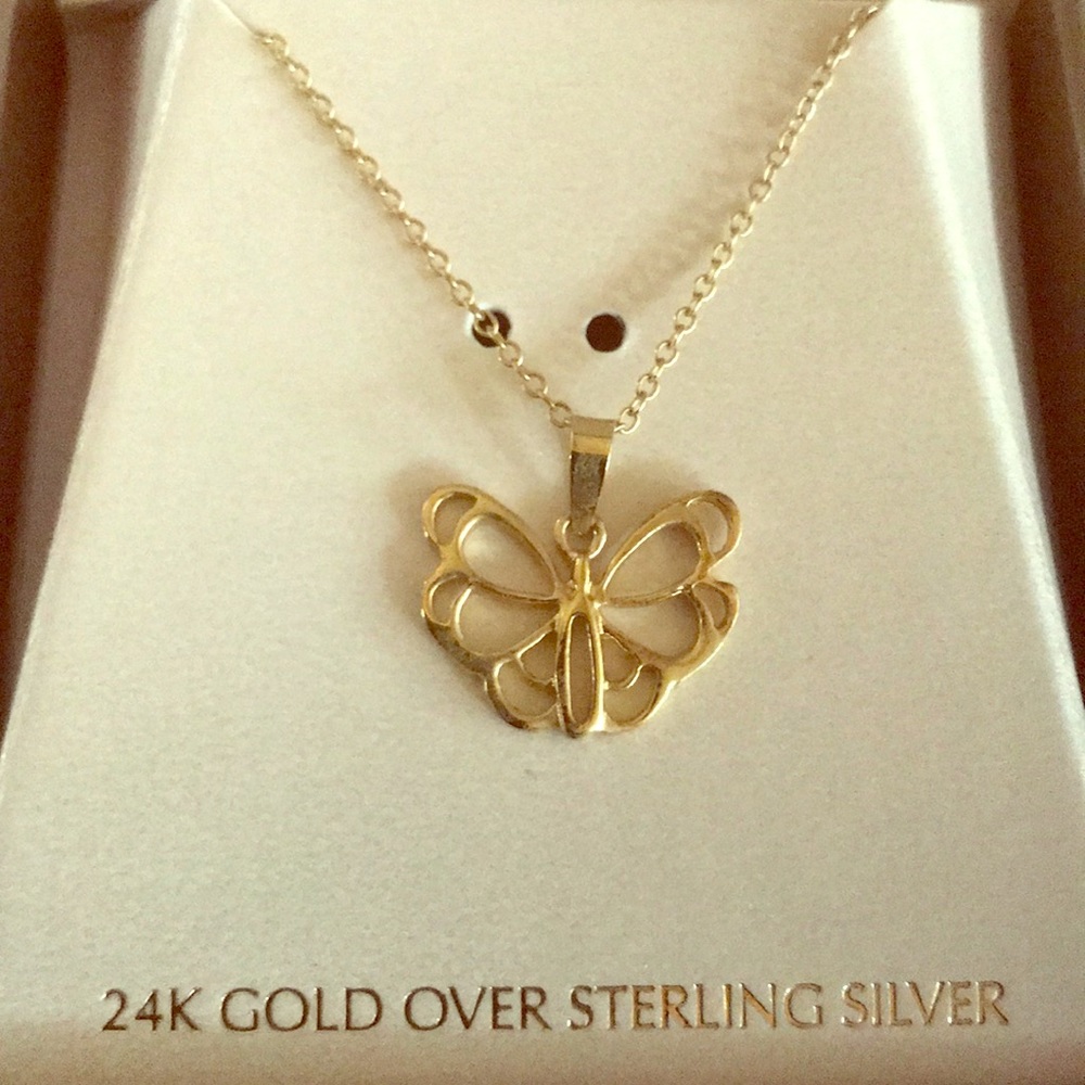 Giani Bernini Butterfly Necklace Vintage